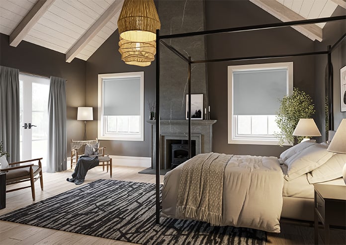 Florenza (Blackout), Alloy Grey - Motorised Roller Blind - Image 7